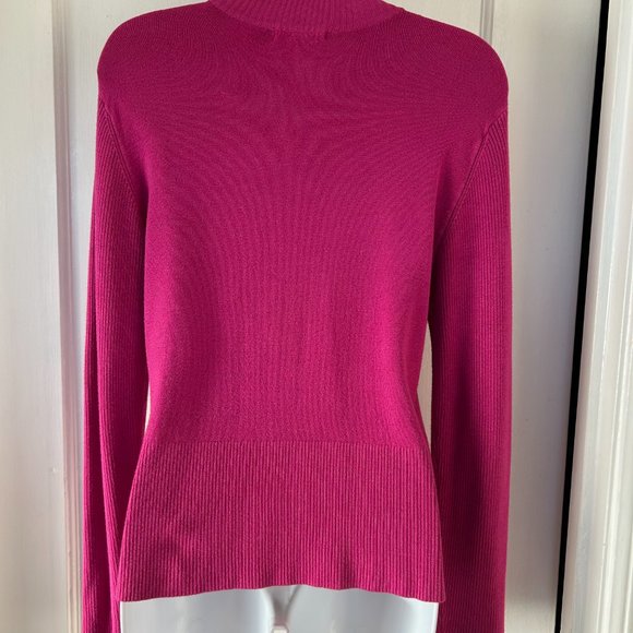 Women's Fusia fully zipped sweater, made in Italy, size M, pre-worn - Picture 2 of 4